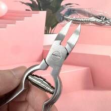 1 chiếc kìm cắt móng tay bằng thép không gỉ chịu lực cao, thích hợp cho móng dày và cứng, kìm cắt biểu bì, dụng cụ làm móng tay và móng chân. - Bạc - Xem 8