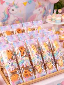 100个彩虹独角兽透明糖果袋、烘焙袋、独角兽生日派对礼品袋、婴儿派对糖果袋、独角兽主题派对饼干烘焙袋、女孩生日棉花糖袋、棒棒糖包装袋、一周岁生日派对透明食品包装袋、性别揭晓派对食品包装用品、独角兽装饰、独角兽袋、独角兽礼物、生日礼物、派对礼品 - 獨角獸 - 查看 4