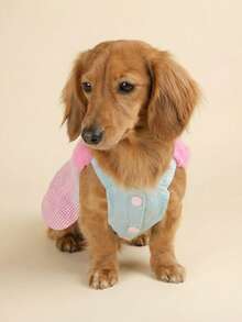 PETCIRCLE 1pc Pet Clothes, Cute Strawberry Flower Dress For Small Dogs & Puppies, Comfortable & Stylish Outfit - Multicolor - View 2