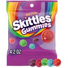 Skittles Gummies Sour Gummy Candy 4.2 Oz + Skittles Gummies Wild Berry Gummy Candy 4.2 Oz Variety Pack – Chewy Fruity Candy, 2 Pack - Gummy Candy - View 8