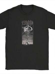 Unisex Cotton T-Shirt With Graphic Print Of The Rock Band Beach House Music. Summer Clothing For Women. 100% Cotton Summer Tops. - 黑色 - 查看 8