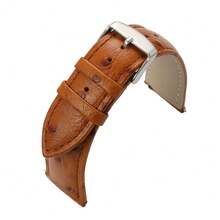 Women Ostrich Texture Watch Band 18mm 20mm 22mm Quick Release Spring Bar Replacement Fashion Personalized Genuine Leather Wristband - Mouldless - View 3