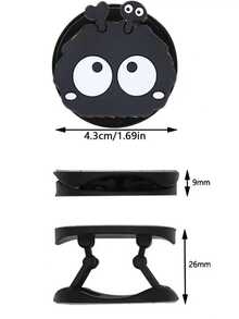 Foldable Cool Dog Phone Stand - Suitable For Any Phone Model - Adjustable Angle, Stylish, Compact, Portable, Coal Ball Phone Stand, Easy To Use And Install, Practical Accessory Compatible With Iphone And Android Devices - Multicolor - View 3