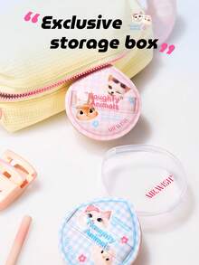 2pcs Cotton Candy Makeup Sponge Set - Playful Animal Series - Thicker & Wider, Wet & Dry Dual-Use, Elastic Band, Soft & Non-Powdery, MR.WISH - Baby Pink - View 2