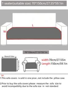 1pc All-Season Sofa Cushion Cover, Modern Minimalist Non-Slip Sofa Seat Protector, Dust-Proof And Washable, Soft And Colorfast, Pet-Friendly, Fits Sectional Sofa, Bedroom, Office, Living Room - Dark Grey - View 16