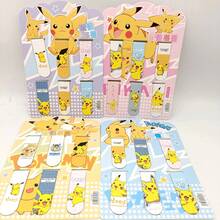 pokemon 6个宝可梦磁性书签，创意卡通双面图案书签，适合学生整理书籍和试卷 - 彩色 - 查看 1