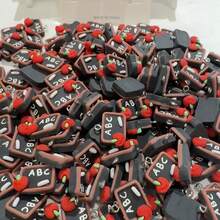 5/10 chiếc trang sức thủ công hình bảng chữ cái ABC, mặt dây chuyền, bông tai, vòng cổ, vòng tay, phụ kiện túi xách bằng nhựa, đồ thủ công tự làm. - Nhiều màu - Xem 7