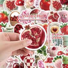 50pcs Strawberry Stickers, Cute Cartoon Strawberry Decorative Stickers, Waterproof Stickers Suitable For Envelopes, Water Bottles, Computers, Laptops, Phones, Luggage, Notebooks, Refrigerators - 3 - View 5