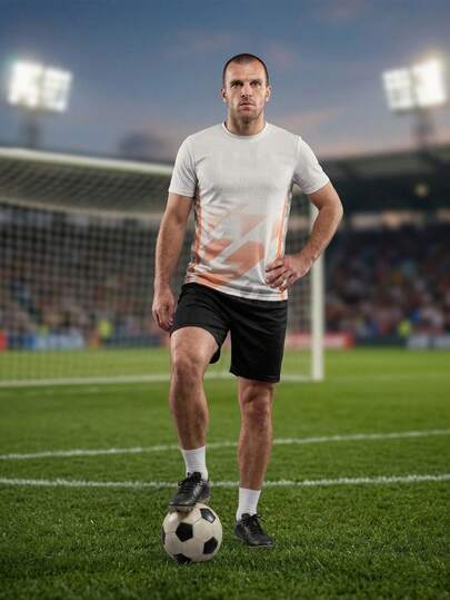DREAMSPORT Conjunto de jersey y pantalones cortos de entrenamiento y partido de fútbol para adultos, top y pantalones cortos multicolor, equipo de fútbol profesional para primavera