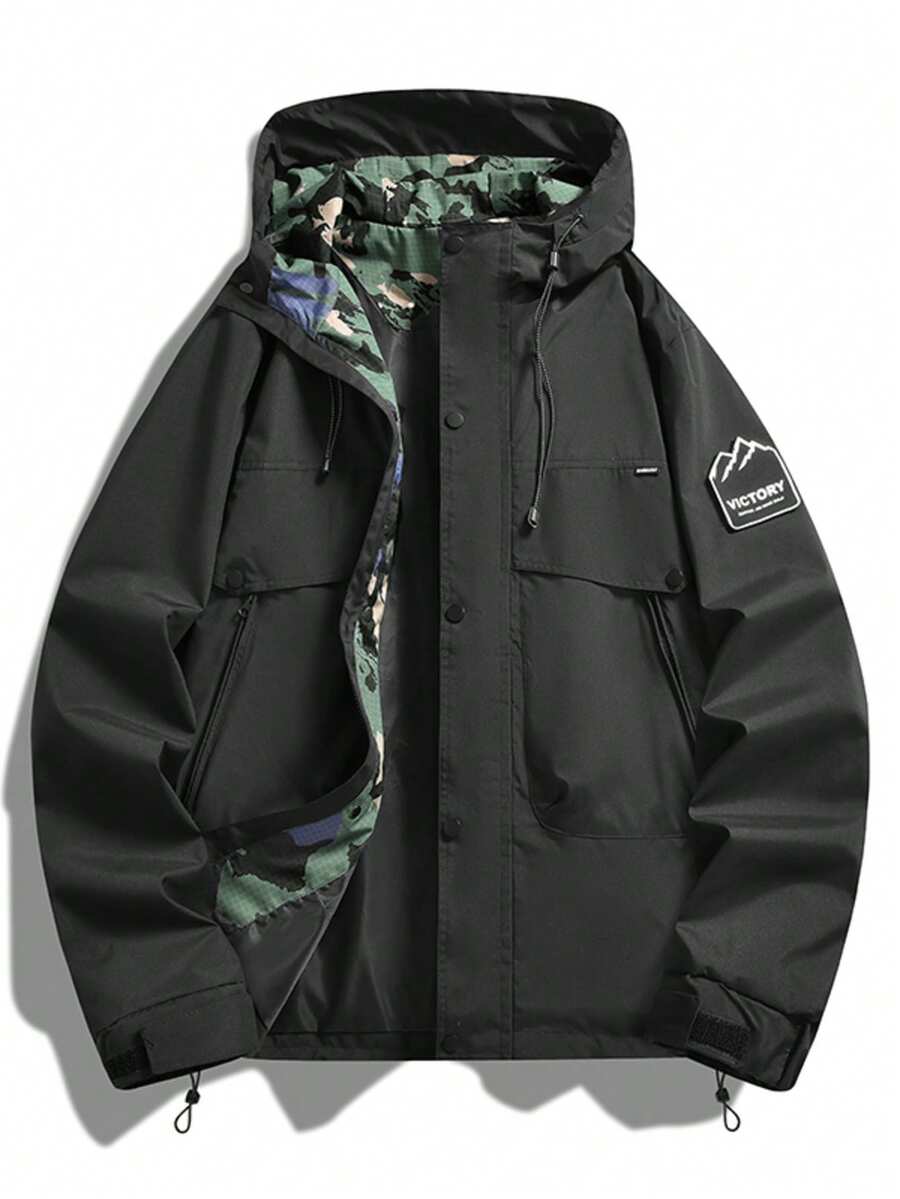 TOPEED Windbreaker, Unisex, New Spring And Autumn Style. - Black - View 1