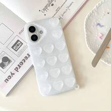 New Fashion Heart-Shaped Glitter Suction Cup Soft Silicone Large Hole Skin-Friendly Phone Case Compatible With IPhone 17 Pro Max, 16 Pro, 15 Pro Max, 14 Pro, 13 Pro Max, Anti-Fall Protective Cover With Lanyard - Multicolor - View 8
