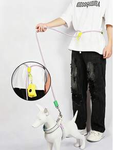 1.85m/6ft Padded Handle Dog Leash, 1cm Thick Reflective Nylon Pet Walking Lead For Medium & Large Dogs - Multicolor - View 5