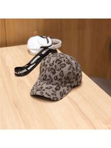 1 chiếc mũ lưỡi trai lông mềm mại unisex mùa thu/đông, mũ lưỡi trai dày dặn ấm áp kiểu Châu Âu và Mỹ mới, mũ chống nắng họa tiết da báo dành cho nữ, mũ mùa hè năng động ngoài trời. - Mũ bóng chày Unisex - Xem 7