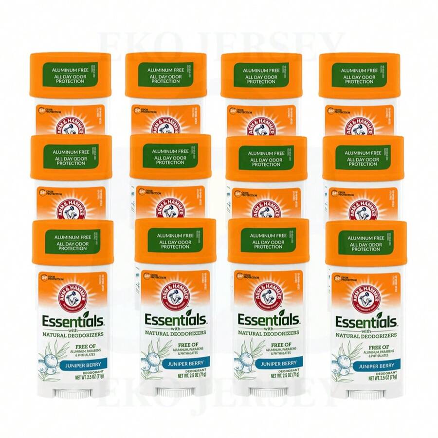 Arm & Hammer Essentials Juniper Berry Natural Stick Deodorant Aluminum-Free & 24H Odor 2.5 Oz Pack Of 12 - nhiều mùi hương - Xem 1