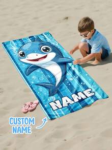 Personalized Children's Beach Towel, Perfect Summer Birthday Gift, Suitable For Various Summer Occasions. Customizable Beach Towel And Accessories, Applicable For Beach, Swimming Pool, Travel, Camping, Yoga And More. - Multicolor - View 5