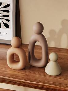 Modern Minimalist Abstract Three-Member Family Sculpture, Showcasing Harmonious And Warm Family. Elegant Shape, Soft Color Tone, Abstract And Vivid, Full Of Love And Warmth. Adds Beauty To Your Home. Best Gift For Birthday, Graduation - Multiple Styles - View 7