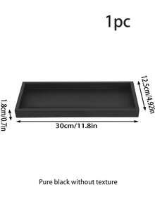 Small Silicone Bathroom Vanity Tray Rectangle Soap And Sponge Holder Kitchen Sink Organizer For Scrubber, Lotion Bottles, Perfume, Jewelry, Candle, Key Trinket Ring - Multicolor - View 12