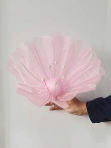 1/2pcs 15.75 Inch 3D Artificial Flower Wall Decor, Fake Wedding Decoration, Solid Color Petals. Available In Red, Pink And Watermelon Red. Suitable For Wedding Backdrops, Home Decor, Birthday Parties And Mother's Day. Suitable For Year-Round Use. - Multicolor - View 1