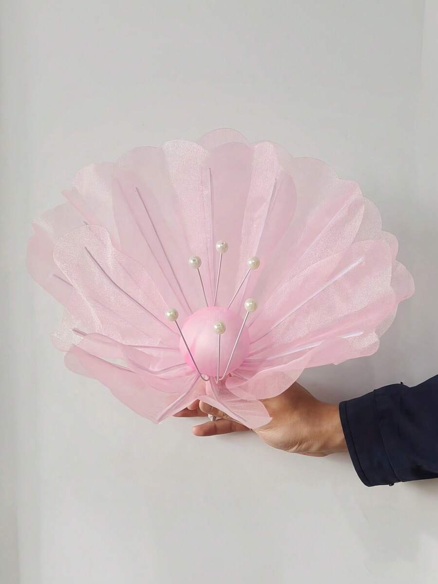 1/2pcs 15.75 Inch 3D Artificial Flower Wall Decor, Fake Wedding Decoration, Solid Color Petals. Available In Red, Pink And Watermelon Red. Suitable For Wedding Backdrops, Home Decor, Birthday Parties And Mother's Day. Suitable For Year-Round Use. - Multicolor - View 1