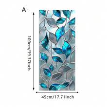 1/3pcs Leaf Frosted Static Cling Window Film, Natural Fresh Atmosphere, Static Adsorption Privacy Window Film, No Glue Heat Resistant Removable, Suitable For Home Windows, Bathroom Doors, Office Glass Decor - Green Leaf Electrostatic Abrasive Film - View 12