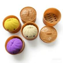 Dumpling Squishy Toy (Her/Him) 1/2 Pack. Soft Bun Squishy Toy, Office Leisure Funny Toy. 2026 New Model Deformable Bread Squeeze Ball, Cute Stress Relief Toy, Suitable Holiday Party Gifts, Party Set - ngẫu nhiên - Xem 9