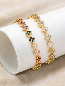 Fashionable Minimalist Stainless Steel Bracelet, Suitable For All Seasons - Yellow Gold - View 11