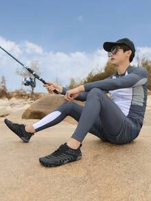 1双女士户外运动水鞋，速干透气水袜，女士赤足鞋，适合夏季游泳、涉水、冲浪、徒步旅行 - 黑色 - 查看 7