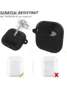 Funda protectora de silicona resistente a los golpes compatible con Pro3/Pro2/4/3 con bolígrafo de limpieza, 2.5mm - Negro - Ver 5