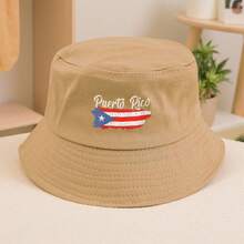 1pc Puerto Rico Flag2026 New Arrival New Product Retro Fisherman Hat Unisex Various Colors Available Polyester Suitable Hiking Suitable Sports Outdoor With Fashionable Print Hop Any Occasion - 黑色 - 查看 3