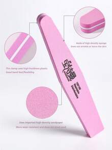 BAOSHIMAN 100/180 Grit Nail File & Polisher Set For Natural Nails, 13mm Thick, Professional Nail Salon Tools, Diamond Sponge Nail Buffer, Nail Care - Multicolor - View 3