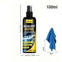 Bộ dụng cụ phục hồi đèn pha ô tô 100ml/30ml, dung dịch phun sương làm nóng để tân trang đèn pha. - A - Xem 7