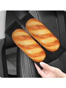Miếng đệm vai dây an toàn ô tô hình bánh mì thực tế, bảo vệ dây an toàn xe hơi 4 mùa, đệm ngủ trưa - A - Xem 6