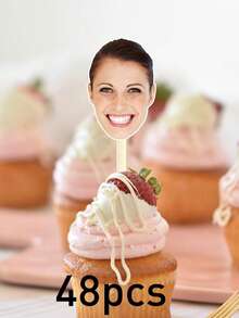 3-48 cái topper cupcake in mặt tùy chỉnh, trang trí tiệc sinh nhật, topper bánh cưới, topper bánh kim tuyến, tiệc độc thân, tốt nghiệp 2026 - phong cách A - Xem 12