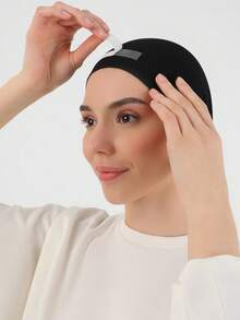 1pc/2pcs Breathable Hollow Mesh Headband With Non-Slip Fixation Ring, Daily & Travel Hair Accessory - Solid Color - View 2