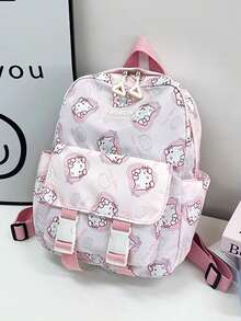 SANRIO 1 Ba lô in hình hoạt hình Hello Kitty & Kuromi kiểu mới dễ thương, thẩm mỹ Kawaii, dung tích lớn, nhẹ, thích hợp cho học sinh đi học hàng ngày, đi làm, du lịch, hoạt động ngoài trời, đeo vai điều chỉnh được, túi xách di động - Một phong cách - Xem 13