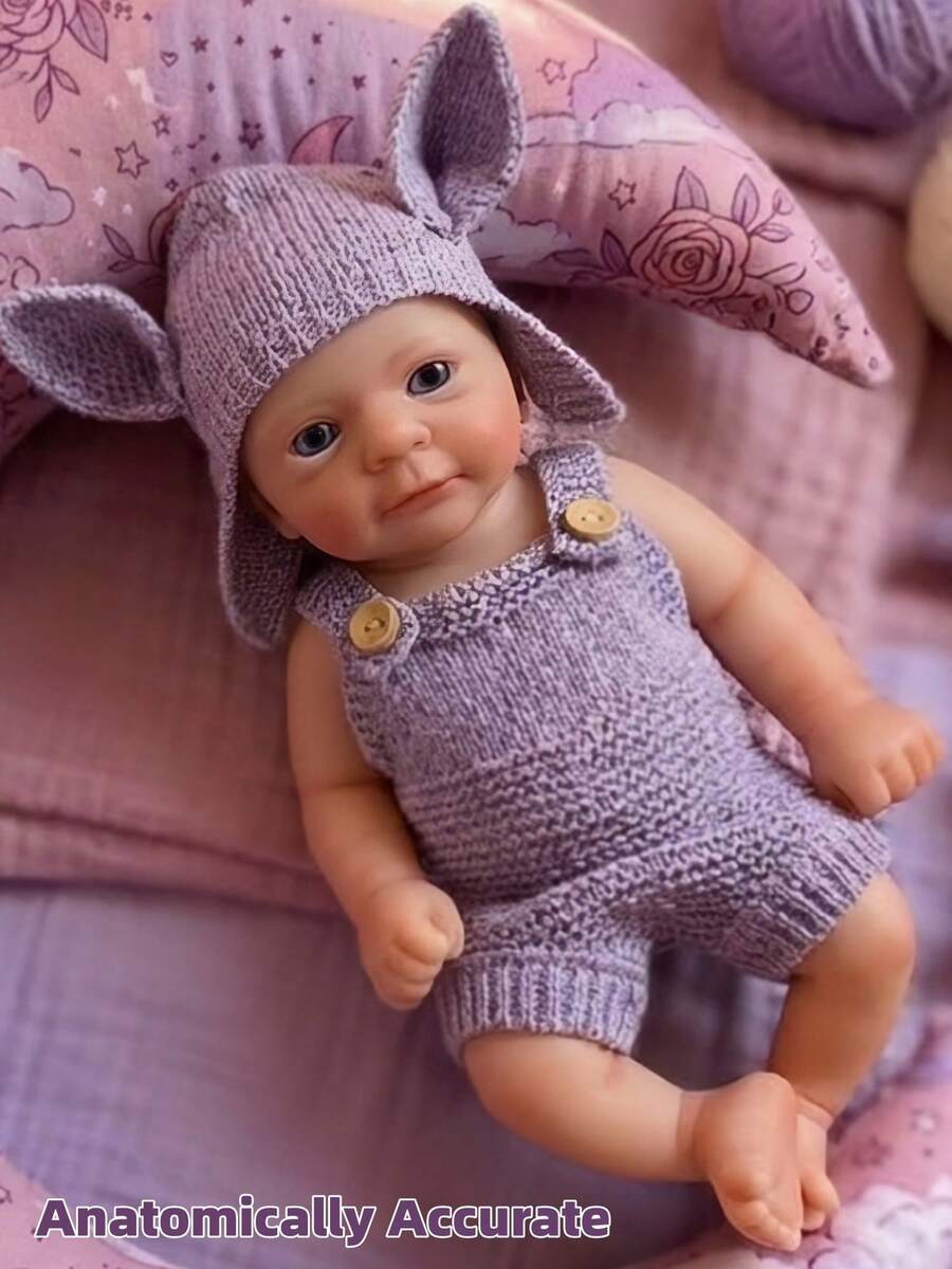 1 PC 33 CM / 13 Inch Painted Silicone Girl Felicia Baby Reborn Dolls Full Body Soft Solid Silicone Waterproof Anatomically Accurate Play Doll Toy For Girls Birthday And Christmas Gift - Multicolor - View 1