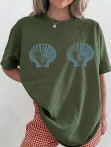 1pcs Custom Mermaid Bachelorette Shirt  Last Toast On The Coast Bachelorette Coastal Bachelorette Bikinis And Martinis Last Splash,Plus-Size Fashion T-Shirt - 軍綠色1 - 查看 1