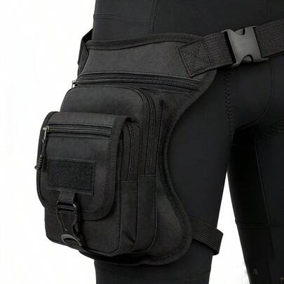 1 chiếc túi đeo đùi thể thao đa năng chiến thuật ngoài trời, túi đeo đùi dành cho nam giới khi đi xe máy, túi đeo hông chiến thuật di động, dây đeo chéo chân có thể điều chỉnh, ba lô bền chắc dành cho đạp xe, leo núi ngoài trời.