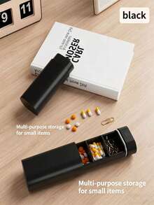 Portable Travel Pill Case With Compartments. Daily Pill Box, Essential For Travel. Can Hold Vitamins, Medicines, Tablets And Nutritional Supplements. Wish You Good Health. Multi-Compartment Medication Organizer. - View 4