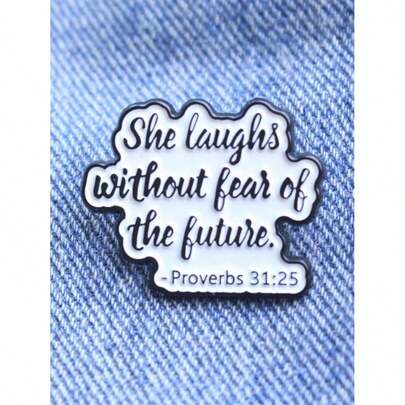 1pc Metal Drippy Quote Brooch, Fashionable Lapel Pin Badge For Bags Clothes Decor, Gift For Friends WUOQ
