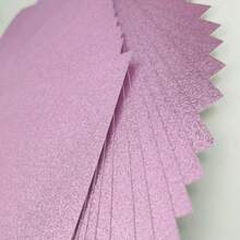 15pcs A4 Size (29.7cm*21cm) 250gsm Pink Glitter Craft Paper, Versatile Special Paper With Shimmery Effect, Suitable For Party, Wedding, School Decoration, Invitation Cards, Greeting Cards And DIY Crafts - A4 - View 3