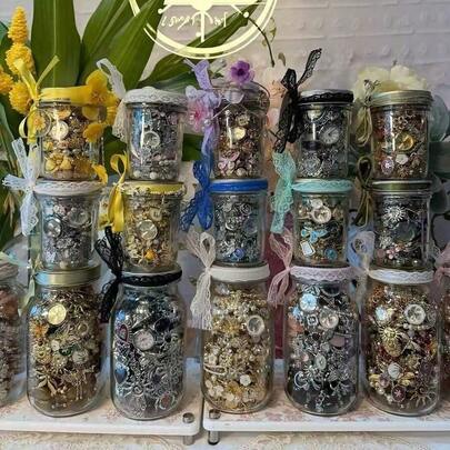Luxury Gift Mystery Jewelry Jar 1pc Shiny Jewelry For Party