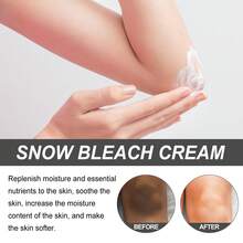 JAYSUING Crema blanqueadora Snow Bleach Elimina la melanina Nutre Ilumina Repara Reduce la acumulación de pigmento Codo Axila Muslo Fortalece la barrera cutánea Equilibra la producción de grasa de la piel Crema blanqueadora - Crema blanqueadora Snow - Ver 5
