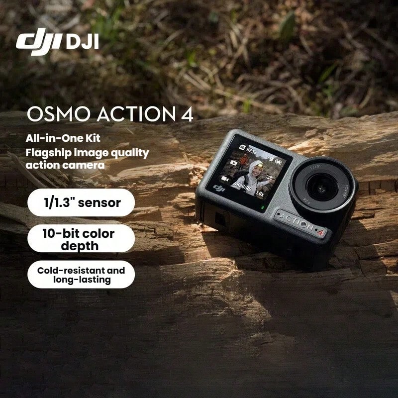 dji Osmo Action 4 靈眸運動相機|4K超廣角防手震 摩托車騎行滑雪潛水全能vlog機 裸機18米防水 前後雙彩屏 戶外直播首選 (全新僅激活) - 查看 1