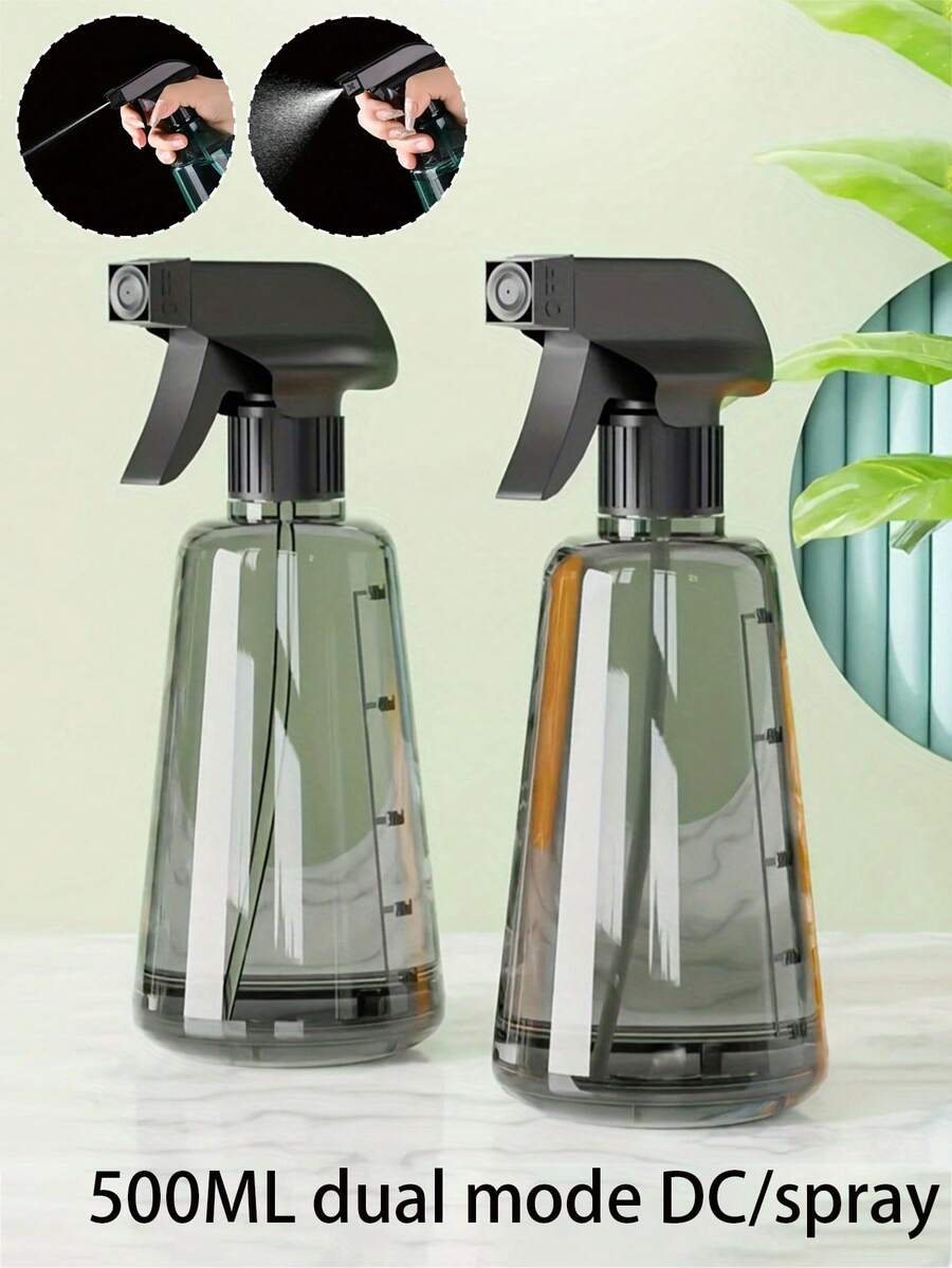 500毫升透明塑料压力喷雾器,黑色手柄 - 双模式直流/喷雾,适用于浇花和家居消毒,经久耐用,易于使用,植物浇水器|喷雾瓶|耐用塑料,花园浇水壶,花园浇水工具|喷雾瓶|耐用塑料,花园浇水工具,家居消毒,高效压力系统,压力控制功能,液体保护设计,光滑边缘形状 - 多色 - 查看 1