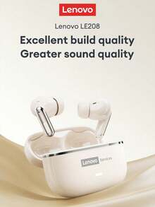 Tai nghe Bluetooth Lenovo LE208 tối giản, Bluetooth 6.0, ghép nối tức thì, độ trễ thấp, chất lượng âm thanh Hi-Fi, khử tiếng ồn thông minh ENC, thời lượng pin dài, phù hợp cho thể thao, công việc, học tập, tương thích với điện thoại thông minh và máy tính. - Xem 7