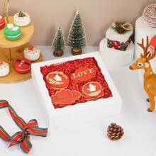 Hộp đựng bánh pie kích thước 8x8x2.5 inch, hộp bánh ngọt có cửa sổ, hộp đựng bánh quy, hộp đựng đồ ăn vặt, bánh ngọt, dâu tây, sô cô la, truffle và bánh donut. - trắng - Xem 6