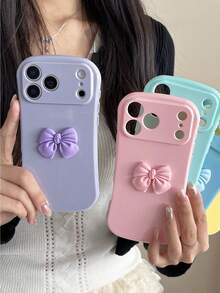 Basic Phone Cases - โบว์ 3 มิติสีฟ้า - ดู 2
