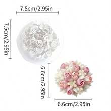 Molde de piedra aromática con forma de racimo floral elegante, con un esculpido detallado de rosas frondosas y pequeñas flores en capas, fácil de desmoldar y reutilizable de silicona, adecuado para hacer piedras difusoras de fragancias para automóviles, decoraciones de resina, un regalo fresco para ocasiones románticas y una hermosa opción para la decoración interior del automóvil. Su diseño exquisito agrega un toque de elegancia y curación al espacio del automóvil, emitiendo un aroma mientras irradia un ambiente suave y tranquilo. - moho de racimo de flores - Ver 5