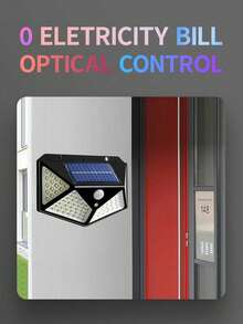 4-Side Solar Powered LED Wall Light, Solar Powered Emergency Light, Suitable For House, Garage, Outdoor, Park, Yard, Waterproof, Outdoor 4-Side Illumination Motion Sensor Light - Multicolor - View 7